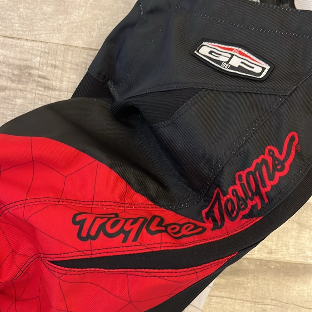 Troy Lee‎ Designs Red and Black Racing Pants Size Youth 28